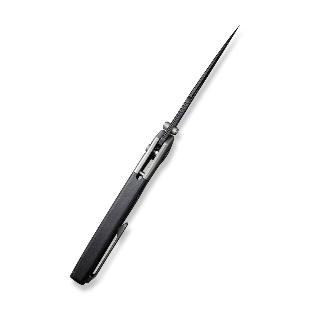 WEKNIFE Ziffius Flipper 20CV Thumb We & Titanium & Handle Knife – CPM Knife Carbon Lock Stud Fiber Button 