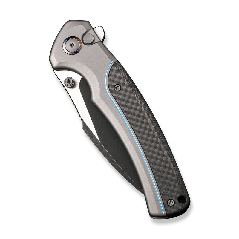 WEKNIFE Ziffius Flipper We CPM & Carbon – Stud & Handle Thumb Knife Button 20CV Lock Knife Fiber Titanium 